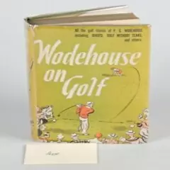 1ST EDITION WODENHOUSE ON GOLF C. 1940 W/ A PERSONAL NOTE FROM BARBARA WALTERS