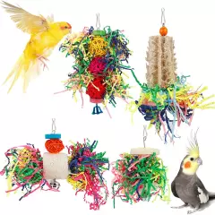 Bird Toys Bird Shredding Foraging Toys Parakeet Toy Chewing Hanging Toy Bird ...