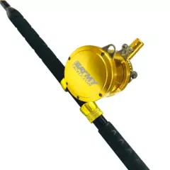 EatMyTackle 30 Wide 2 Speed Reel on a 30-50lb. Blue Marlin Tournament Rod