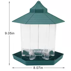 Hanging Wild Bird Feeder Waterproof Gazebo Outdoor Container With Hang Rope Feed