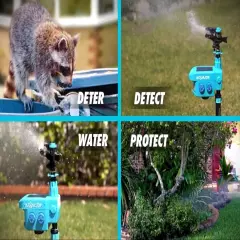 Solar Motion Activated Water Animal Repellent Sprinkler Day & Night Modes