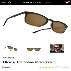 Shady Rays Cypress - Black Tortoise Polarized