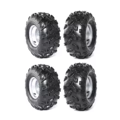 4 Pack 18x9.5-8 18x9.50-8 Wheel Tire Rim for Go Kart Golf Cart Trike Buggy Drift