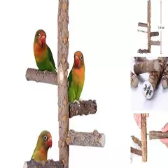  Bird Perch Nature Wood Stand for 3-4pcs Small Medium S--for Small Parrots