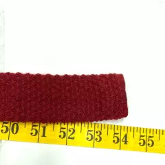 Pietro di Como Vtg Wool Burgundy Red Square Tip Flat End Textured Tie 2" x 54"