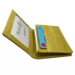 Genuine Eel Skin Leather Business Card ID Wallet Credit Card Case