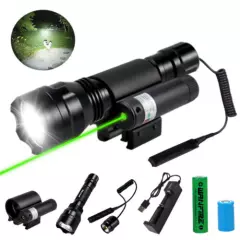 Combo Tactical Green Laser Sight LED FlashLight For 20mm Picatinny Rail Mount US