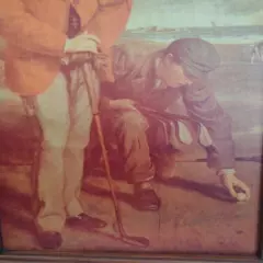 Antique Wooden Golf Print