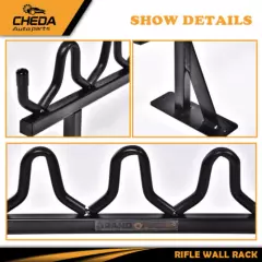 6 Gun Rifle Rack Vertical Fit For Carbine Hanger Shotgun Hook Wall Mount Display