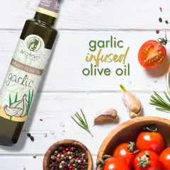 Ariston Garlic Infused Olive oil 8.45 fl oz 2 pack with mess free pour spout