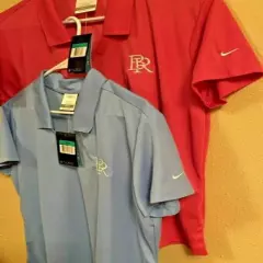 Lot of 2 Nike Dri-Fit Golf polos - pink, blue - Women’s XL - New with Tags!