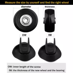 OD65mm Suitcase wheel trolley case accessories repair luggage replace wheel