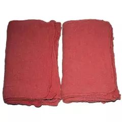 Industrial 5 pack Red Shop Towels 12" x 14" Cleaning Rags Home Car Auto Garage