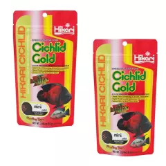 Hikari USA Cichlid Gold Pellets Fish Food 2 oz, Mini (2 pack)