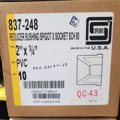 2" x 3/4" Spears PVC Schedule 80 Reducer Bushing (SPG x S) - FREE SHIPPING