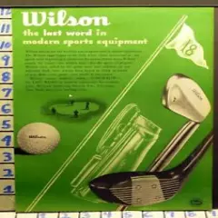 1946 GOLF BALL CLUB WILSON CHICAGO GREEN RESORT GAME SPORT VINTAGE AD I81