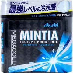 Strong Breath Mints: Asahi Mintia: Mega Cold x 4 Packs Japanese Mint Candy