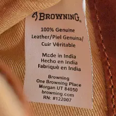 Mens Browning Leather Wallet Bi-Fold Made in India 100% Genuine Leather Exterior