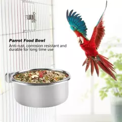 Tfwadmx Bird Feeding Dish Cups Parrot Food Bowl Clamp 2PCS, 2PCS Single screw 