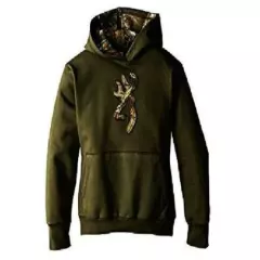 BROWNING Boys Youth BUCKMARK HOODIE Sweatshirt Pullover GREEN BROWN or BLACK New