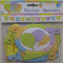 Vintage Baby Shower Banner by Unique Industries.