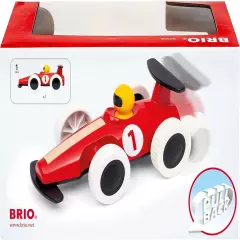 BRIO 30308 - Large Pull Back Race Car - Durable Wooden Toy | Enhances... 