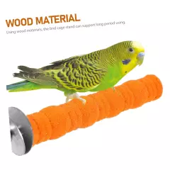 Bird Toy Nail Trimmer Perch Wooden Parrot Perch for Birdcage Training and Gri...