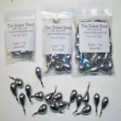 1oz swivel bell bass casting sinkers - quantity of 14/25/50/100 FREE SHIPPING