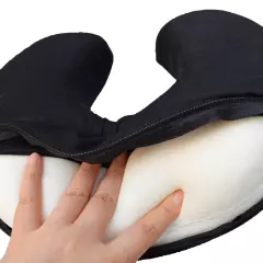 Memory Foam U Shaped Travel Sleep Pillow Head Back Neck Support Cushion Black