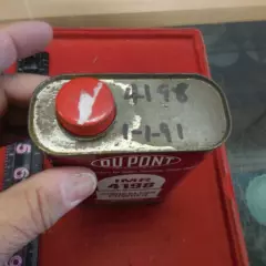 EMPTY ADVERTISING DUPONT IMR-4198 GUN POWDER TIN CAN COLLECTIBLE