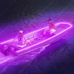 16ft UV / Purple LED Strip Black Light Night Fishing Ultraviolet Boat BLACK PCB