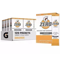 Gatorade G Zero Powder, Orange, 0.10Oz Packets,(120 Counts) ,Pack of 12 OOD 5/24