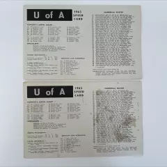 2 1960s Arizona State Univ VS U OF A / Wichita Football Programs Walt Ditzen Art