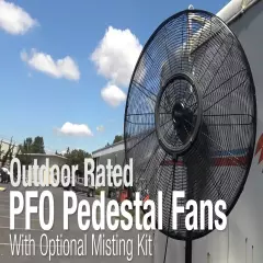 KING PFO-24 24" Outdoor Rated Oscillating Air Circulator With Pedestal Base