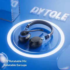 Dytole Wireless Headset Bluetooth Headset with Noise Cancelling Microphone & ...