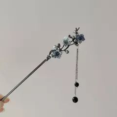 Metal Tassel Hair Stick Chinese Hairpin Handmade Hair Styling Chopstick Sticks