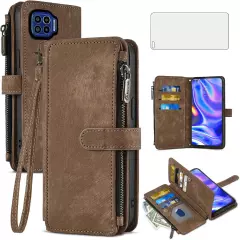 Phone Case for Moto One 5G/One5G Uw/Moto G G5 plus Wallet Cover and Tempered Gla