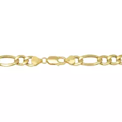 10k Yellow Gold 2mm-9.5mm Figaro Link Chain Necklace Bracelet 7"-30" Hollow