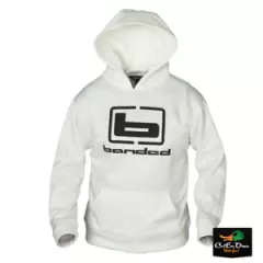 BANDED b LOGO HOODIE HOODED SWEATSHIRT WHITE W/ BLACK LOGO B1050004