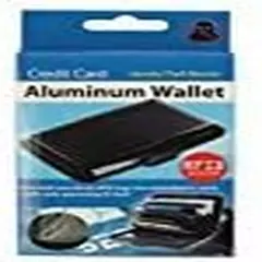 Aluminum Credit Card Wallet Personal Items, 4.25" X 0.75" X 3", Black