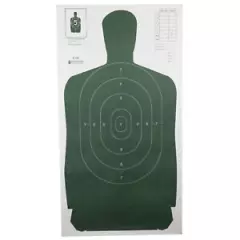 Action Target B-27S Standard, Full Size Green Silhouette 24″x45″ 100 Per Box