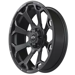 GTW 15x7 Matte Gray Aluminum Golf Cart Wheel | 3:4 Offset | 4x4 (101.6mm)