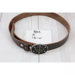 Unbranded Mens Brown Pax Amor Buckle Leather Belt Size 40