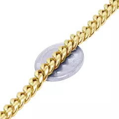 Men's Yellow Gold Solid Miami Cuban Link 9mm Chain Necklace 20-30 Inches 14k