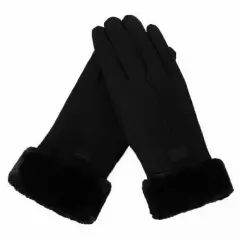 Ladies Winter Thermal Warm Soft Sheepskin Gloves Men Women One Size Warm Soft UK