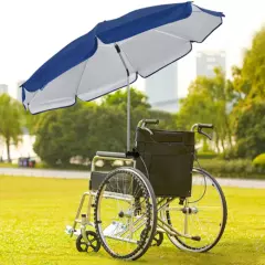 AMMSUN Chair Umbrella with Universal Clamp 43 inches UPF 43 inches, Navy Blue 