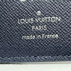 Auth LOUIS VUITTON M30535 Taiga Navy Blue Pocket Organizer #129