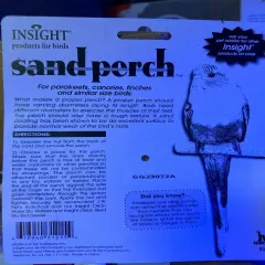 JW Sand T-Perch For Parakeets Cockatiels And Similar Sized Birds Attach Anywhere