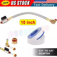 10Inch Tube Air Compressor Extended Tank Drain Hose 1/4'' NPT 90 Degree Shutoff