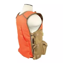 NCSTAR Hunting Vest Blaze Orange Game Pouch (2) Large Front Pockets CHV2942TO